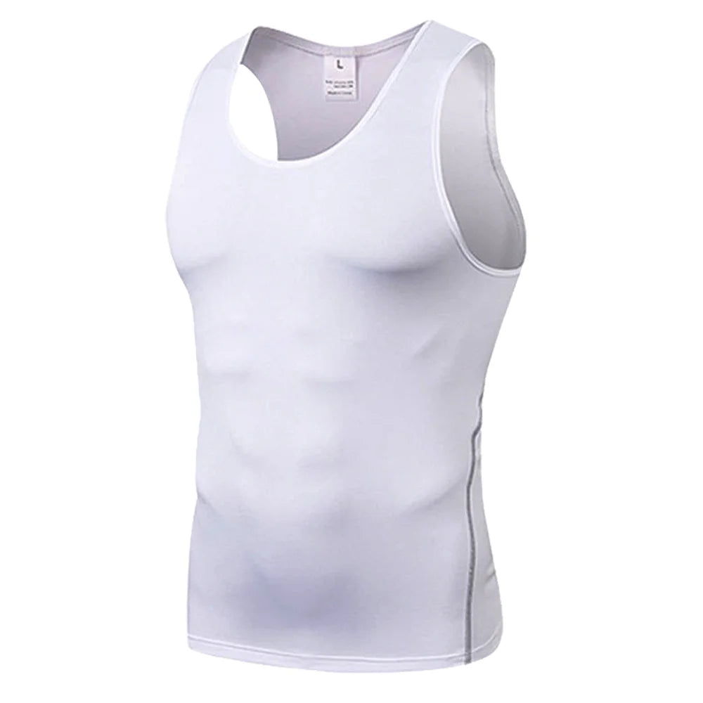 Men Fitness Clothing Tight Vest for Teenagers Workout Sleeveless T-shirts Sports Running Tops Gym Fitness Slimming Vest Tank Top