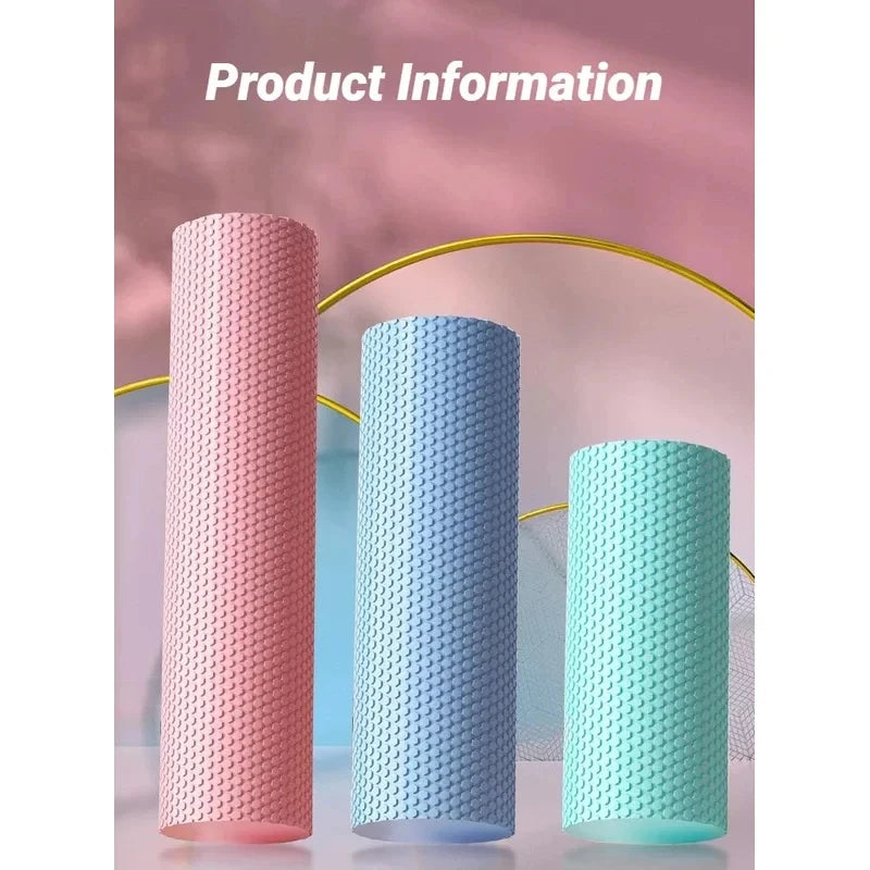Hexagonal EVA Foam Yoga Roller, 10cm × 30cm Massage Foam Roller for Pilates Home Fitness Workout