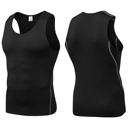 Men Fitness Clothing Tight Vest for Teenagers Workout Sleeveless T-shirts Sports Running Tops Gym Fitness Slimming Vest Tank Top